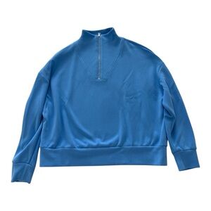 Varley Womens Harley 1/2 Zip Sweater Azure Blue Large
